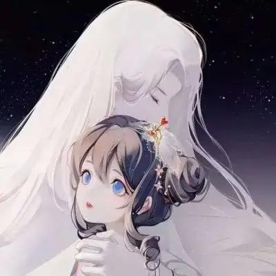 可爱动漫气质风情侣头像，无水印
