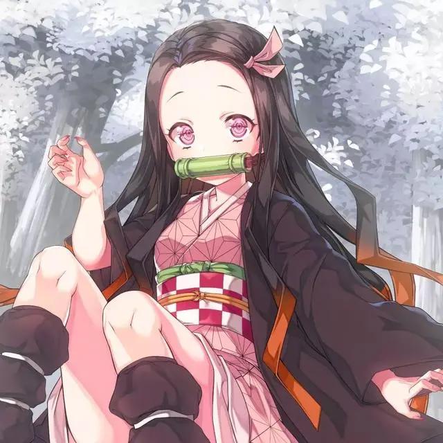 动漫头像，14张鬼灭之刃头像，祢豆子太可爱了