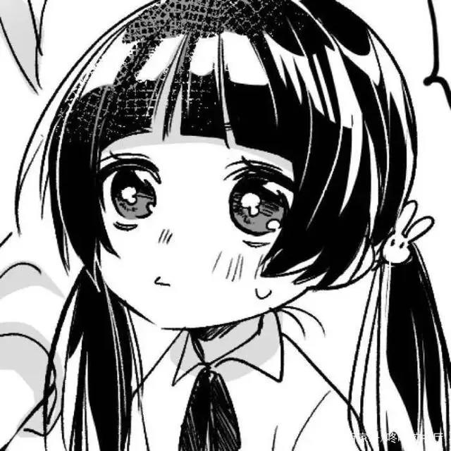 黑白动漫男女生可爱头像