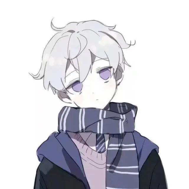 高清动漫男生头像|黑白风