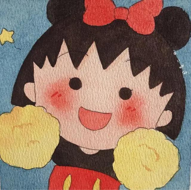 彩绘卡通动漫头像，满满童年纯真的样子