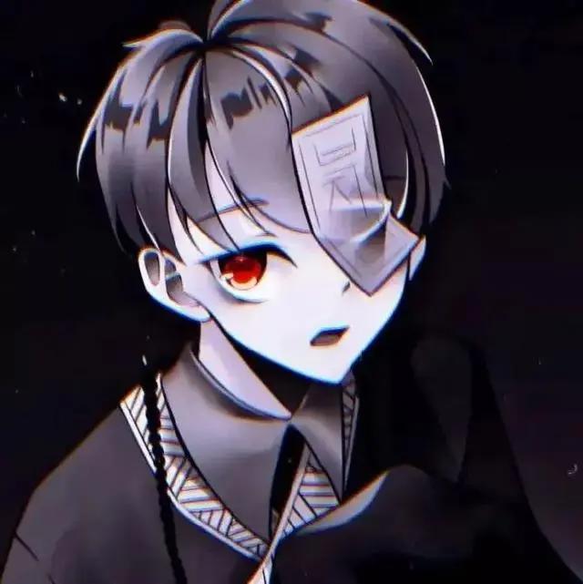 动漫头像:暗黑系男生动漫头像,愿你坚定而温柔