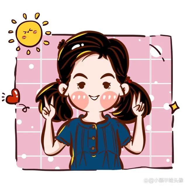 卡通动漫头像，手绘记录简单生活，头像传递美好幸福