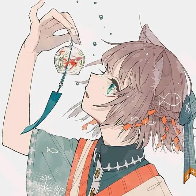 如此绝美的侧颜动漫女生头像合集，你确定不来一张～