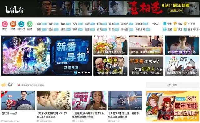 11岁的B站,在中国二次元界究竟算是什么水平?