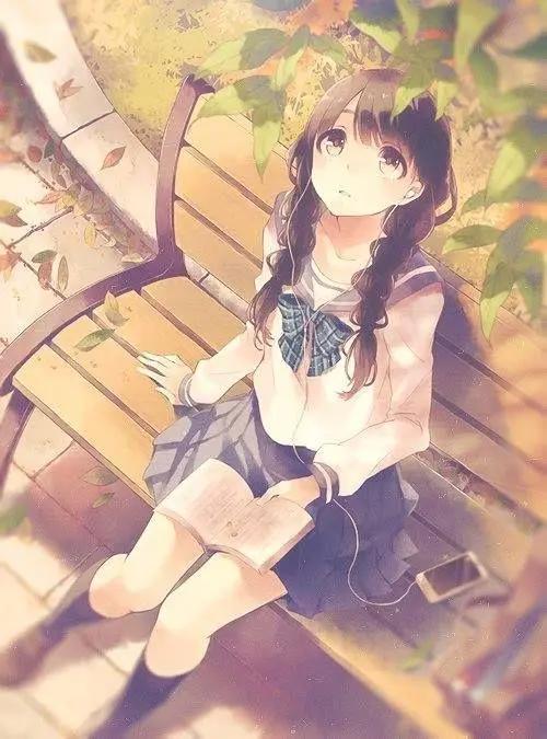 二次元美女壁纸：喜欢就像是风吹过大海的声音