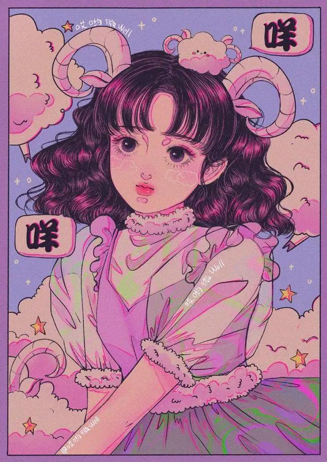 画师把十二生肖变不同风格的少女，兔子甜美可爱，只有“龙”最帅气