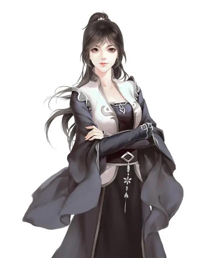 二次元古风美人一袭黑衣惊艳出场，个个美的动人心魄