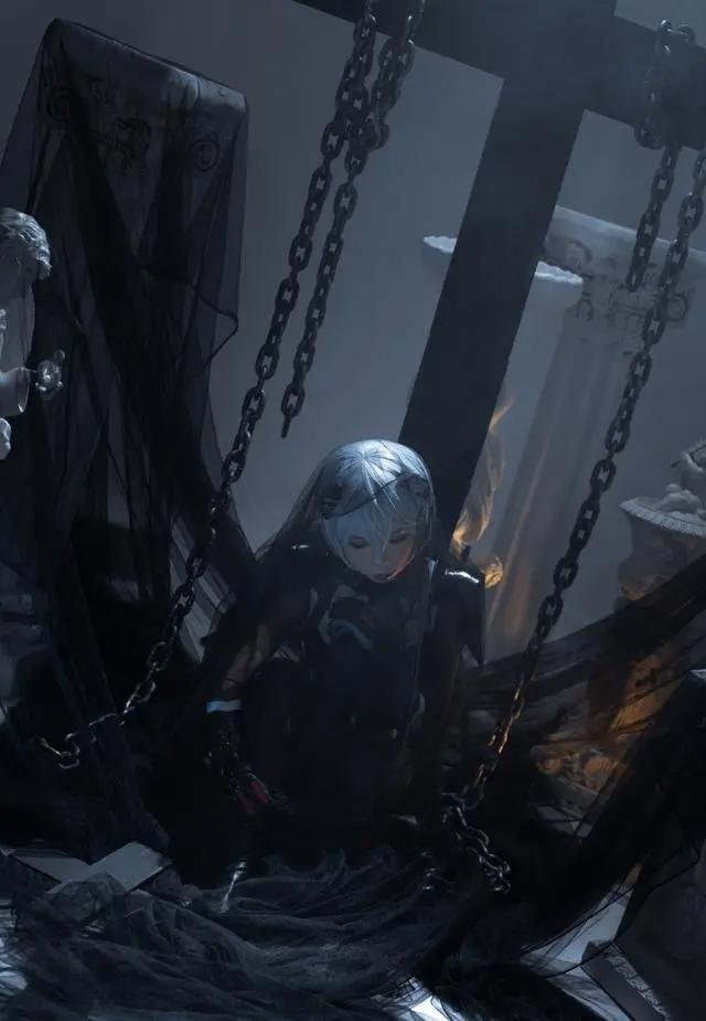 cosplay:曾经的女神绫波丽,竟然被人用铁链锁在十字架上了