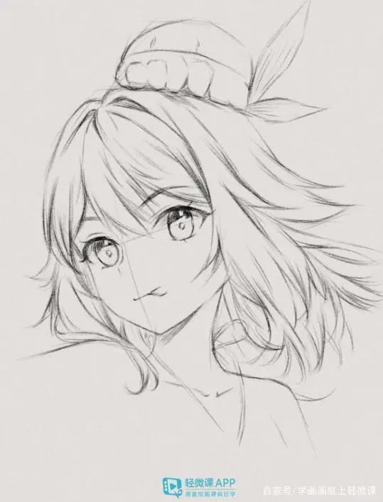 零基础学素描:动漫美女素描教程!