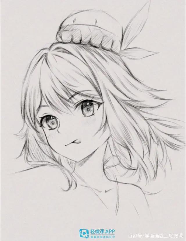 零基础学素描:动漫美女素描教程!