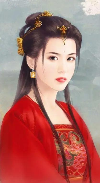 二次元古巷古风美女，红衣女子图集