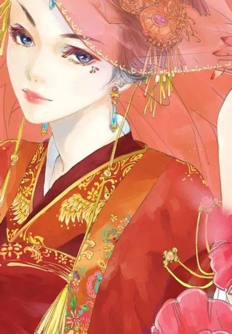 二次元古巷古风美女，红衣女子图集