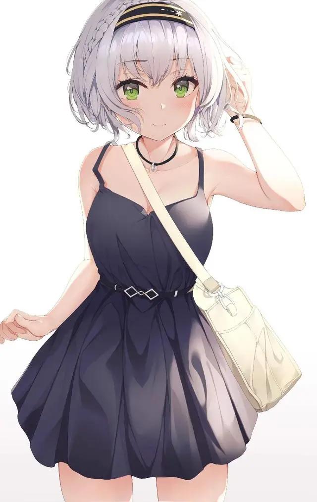 二次元＃清纯吊带连衣裙美少女壁纸