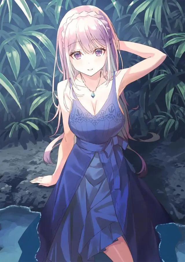 二次元＃清纯吊带连衣裙美少女壁纸