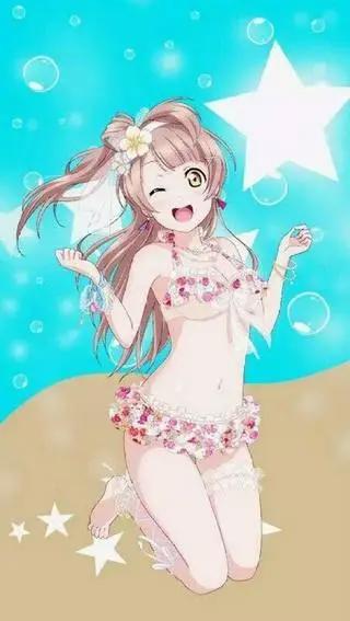 清凉一夏!二次元学生妹子泳装秀