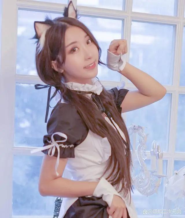 二次元Cos丨兽耳娘女仆丨黑川