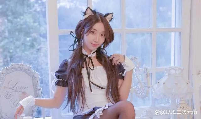 二次元Cos丨兽耳娘女仆丨黑川