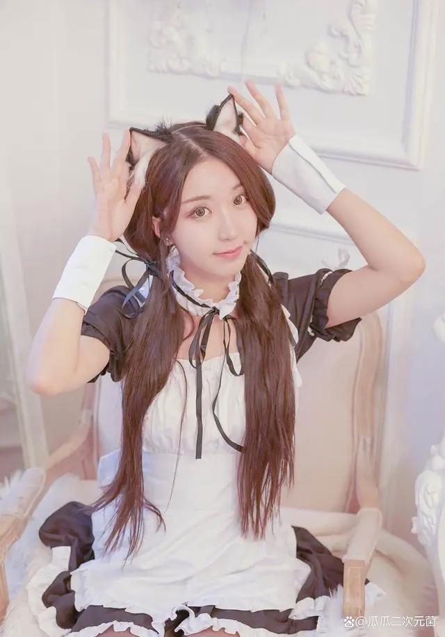 二次元Cos丨兽耳娘女仆丨黑川