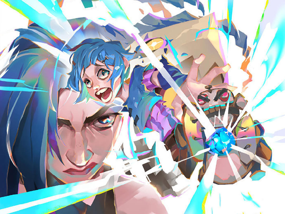 色彩绚丽的二次元美少女同人插画,非常吸引眼球