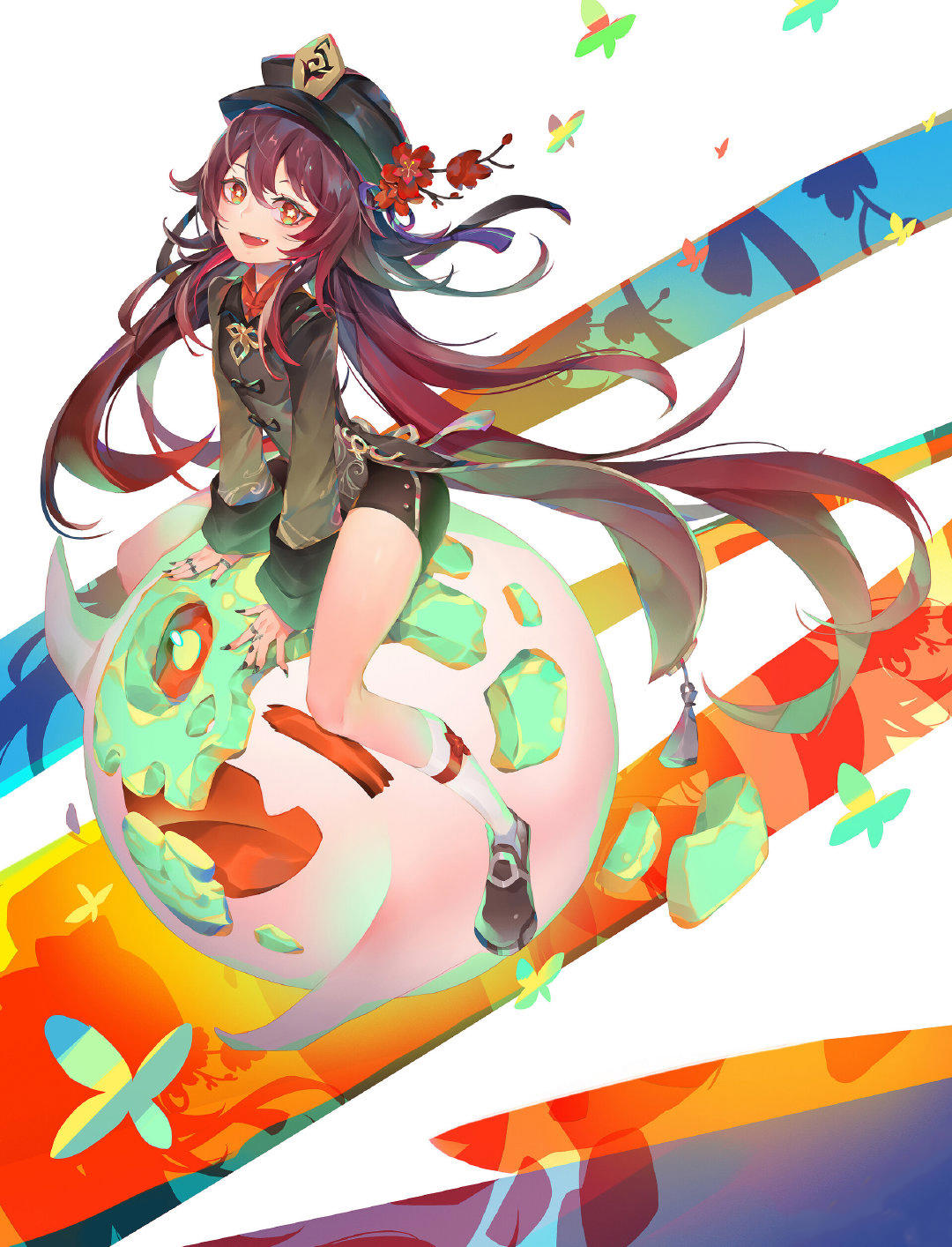 色彩绚丽的二次元美少女同人插画，非常吸引眼球