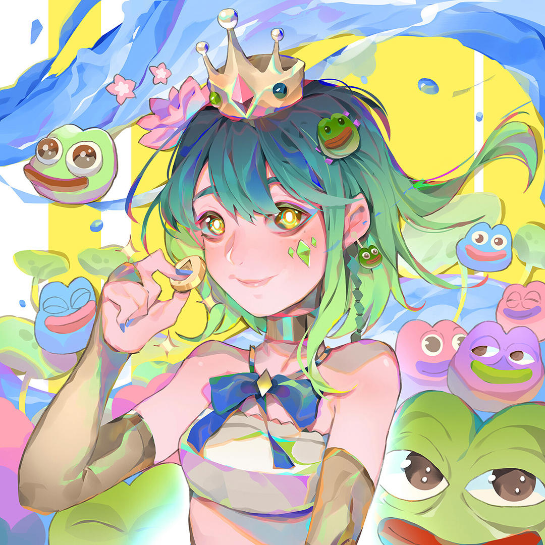 色彩绚丽的二次元美少女同人插画,非常吸引眼球