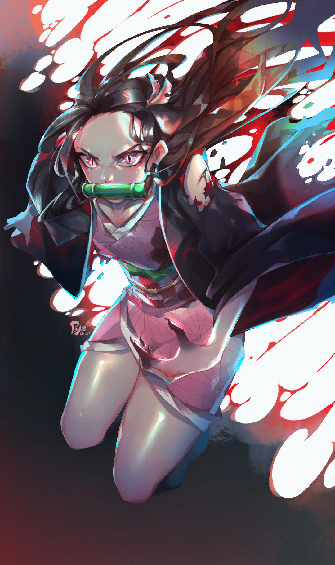 色彩绚丽的二次元美少女同人插画,非常吸引眼球