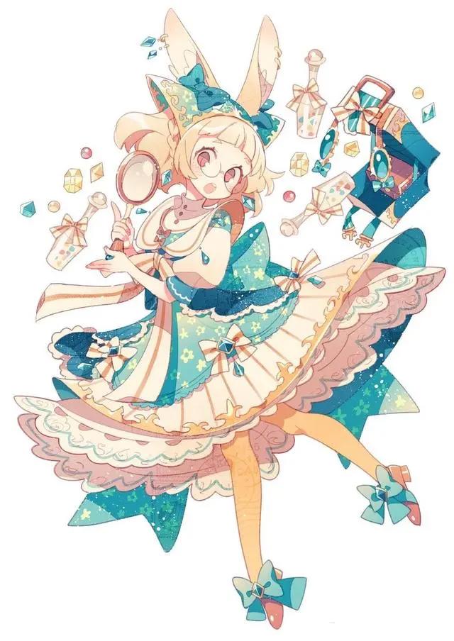 可爱的二次元少女们，展现着她们的可爱，萌到不行