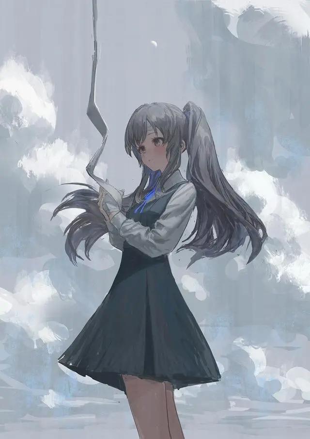 动漫人物插画分享——二次元的双马尾美少女同人