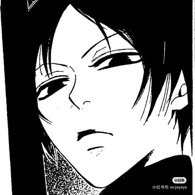 黑白动漫男头像，冷酷霸气，野王专用