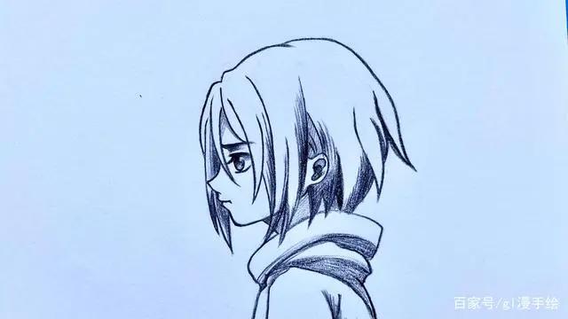 铅笔画，动漫男生头像