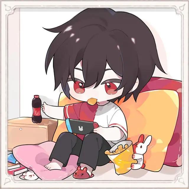 可爱小奶狗动漫男头像，人家这么可爱，当然是男孩子