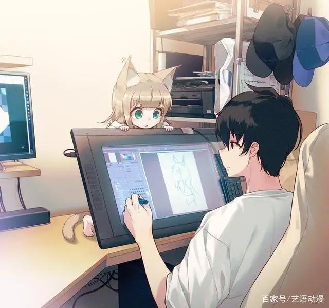 假如你的女友像猫咪，可能没人会出门办公吧？上班和撸猫不耽误