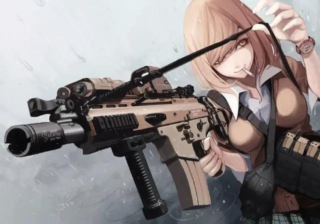 18张持枪少女动漫壁纸，明明是娇柔的少女却玩枪技术一流？