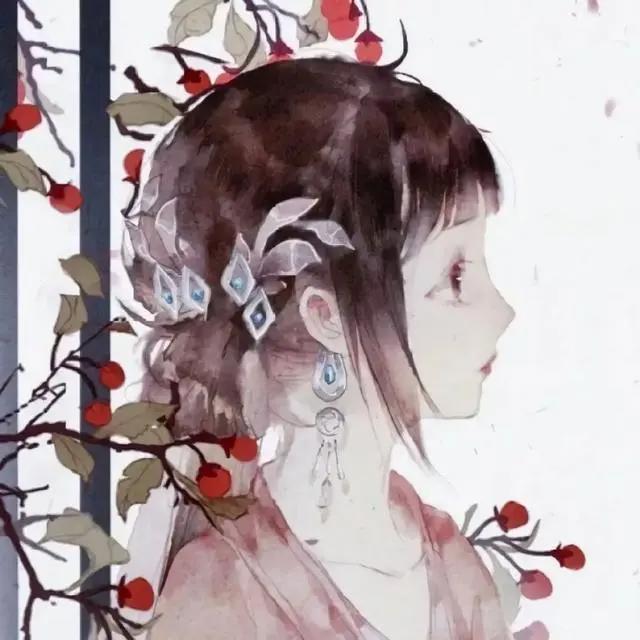 古风动漫女生头像&你携缓缓月色而来,而雪也好似温柔弥漫
