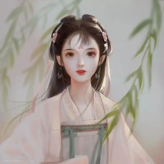古风动漫女生头像&你携缓缓月色而来,而雪也好似温柔弥漫