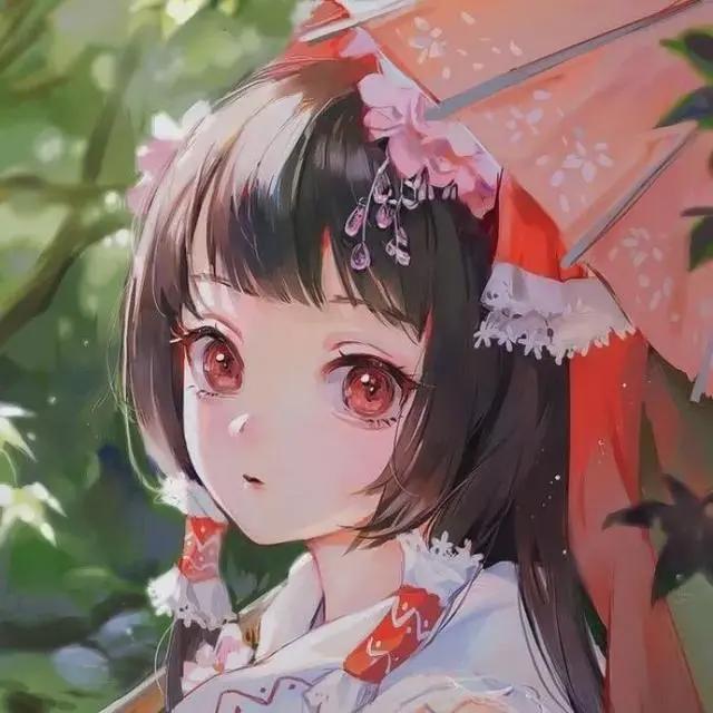 古风动漫女生头像&你携缓缓月色而来,而雪也好似温柔弥漫