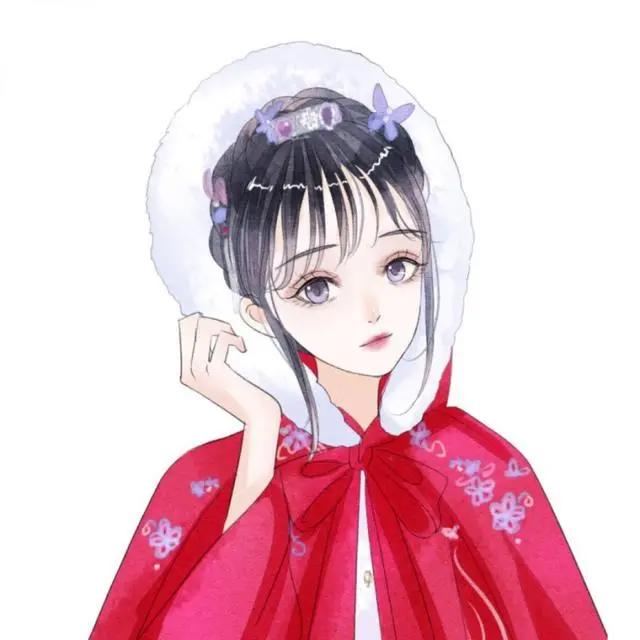 古风动漫女生头像&你携缓缓月色而来,而雪也好似温柔弥漫
