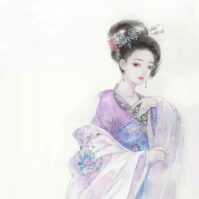 古风动漫女生头像&你携缓缓月色而来,而雪也好似温柔弥漫