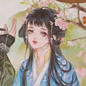 古风动漫女生头像&你携缓缓月色而来,而雪也好似温柔弥漫