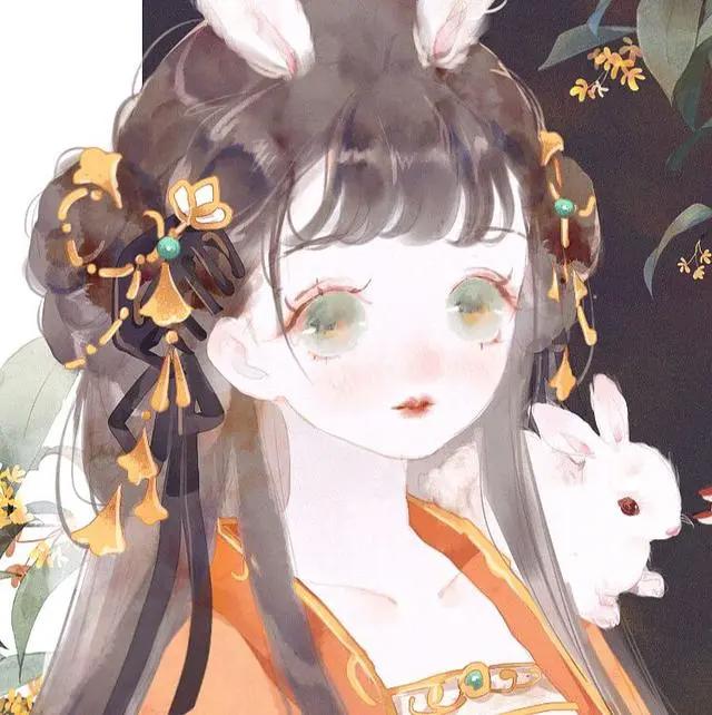 古风动漫女生头像&你携缓缓月色而来,而雪也好似温柔弥漫