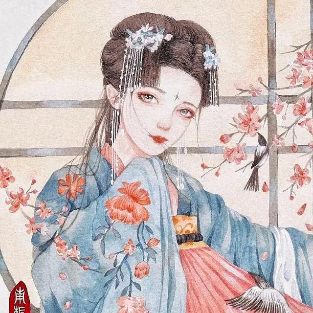古风动漫女生头像&你携缓缓月色而来,而雪也好似温柔弥漫