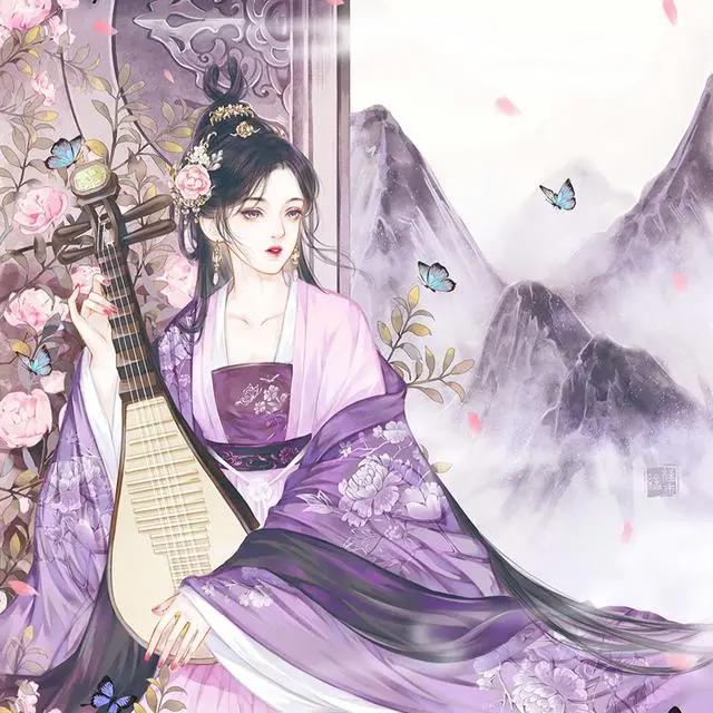 古风动漫女生头像&你携缓缓月色而来,而雪也好似温柔弥漫