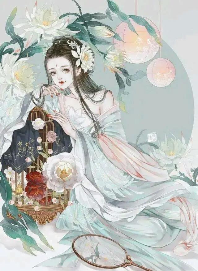 古风动漫女生头像&你携缓缓月色而来,而雪也好似温柔弥漫