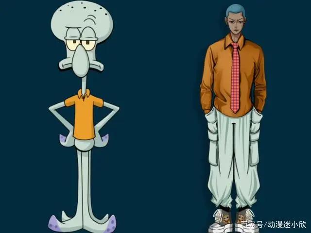 当动漫角色学会P图：章鱼哥变成蓝发潮男，红太狼变身萝莉