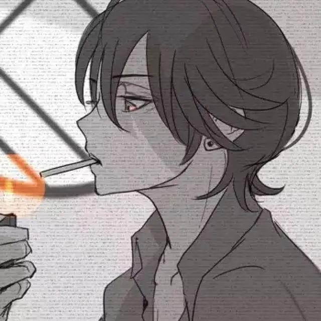 动漫男生头像：我还爱着，只是少了非在一起的执着