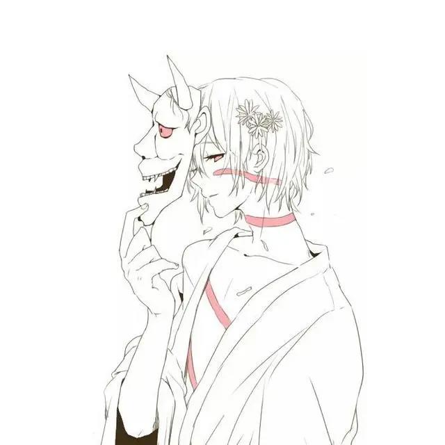 面具动漫男生头像
