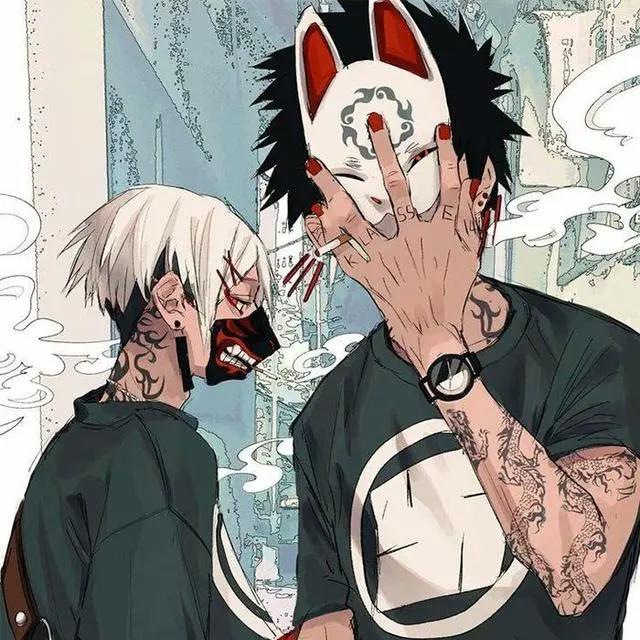 面具动漫男生头像