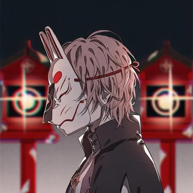 面具动漫男生头像