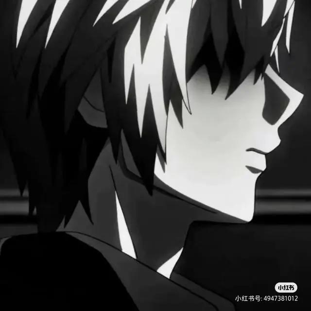 黑白动漫男头像，冷酷霸气，野王专用
